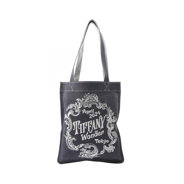 TIFFANY＆CO logo Tote shoulder Bag denim Navy Used Women