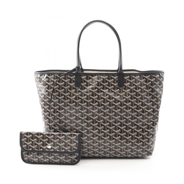 GOYARD Saint Louis PM Tote Bag leather Black Multicolor Used Women