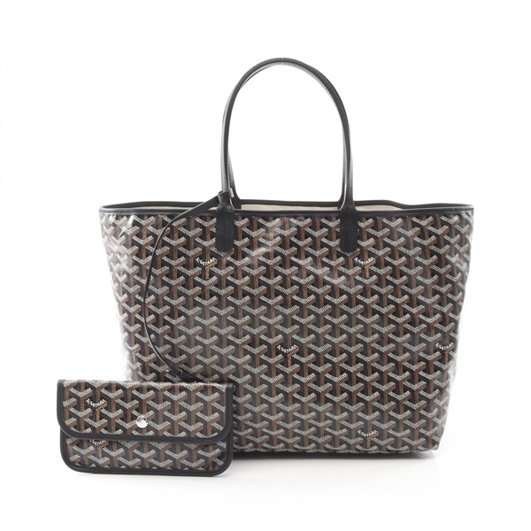 GOYARD Saint Louis PM Tote Bag leather Black Multicolor Used Women