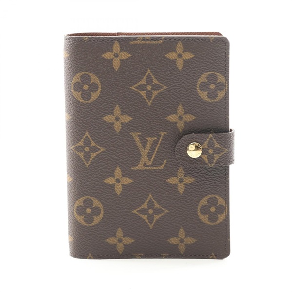 LOUIS VUITTON Agenda PM Notebook cover R20005 Monogram canvas Brown Used Women