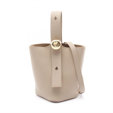 LOEWE Pebble Bucket Mini shoulder crossbody Handbag AANBBBMX02 leather Beige