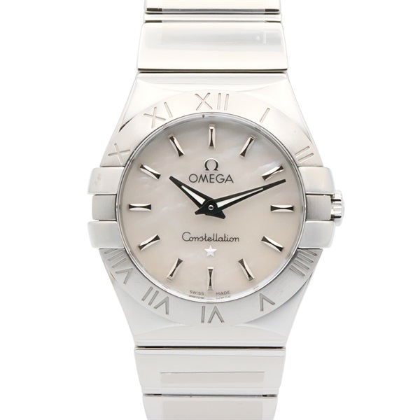 OMEGA Constellation Blush Wrist Watch 123.10.27.60.05.002 Quartz SS NEW Women