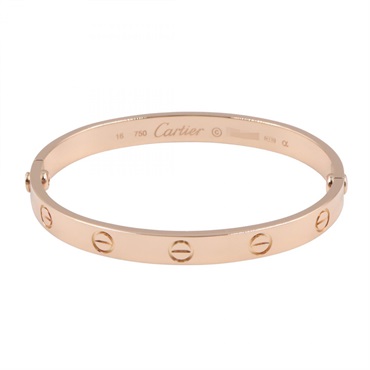 CARTIER Love Bracelet 18KPG Pink Rose Gold Used Women