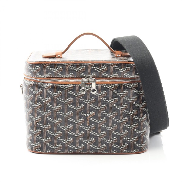 GOYARD Muse Vanity Crossbody Shoulder Handbag PVC coated canvas leather Used