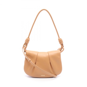 LOEWE PASEO SATCHEL Shoulder Bag A709Q89X01 nappa leather Brown Used Women