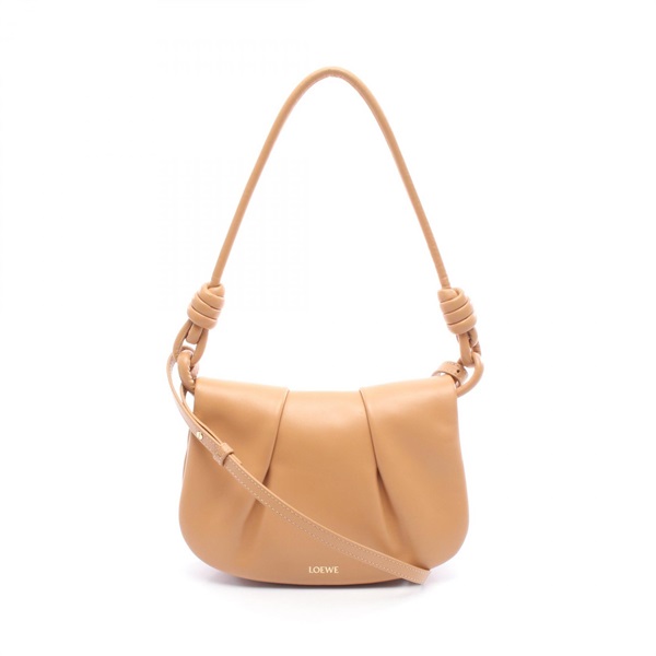 LOEWE PASEO SATCHEL Shoulder Bag A709Q89X01 nappa leather Brown Used Women
