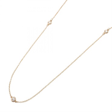 TIFFANY＆CO By the Yard Sprinkle Necklace 9P Diamond 18KPG Gold Used women