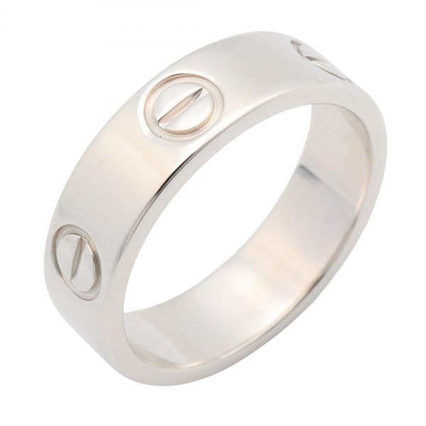 CARTIER Love Ring 18KWG White Gold Used Unisex #53 Size 6