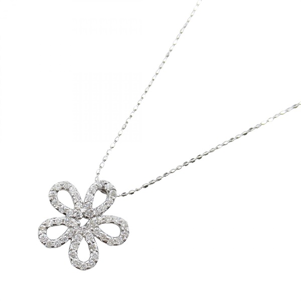 JEWELRY Diamond Pendant Necklace 36/40㎝ 18KWG White Gold Used