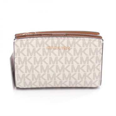 Michael Kors BRYANT Bi-fold wallet purse 32S5GYTZ2B149 PVC White Gray NEW Women