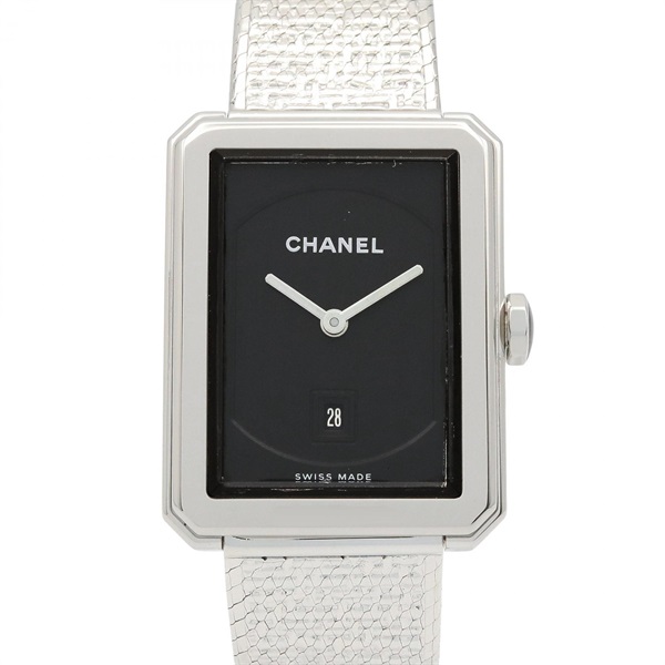 CHANEL Boyfriend tweed Wrist Watch H4878 Quartz Stainless Steel Used Women CC