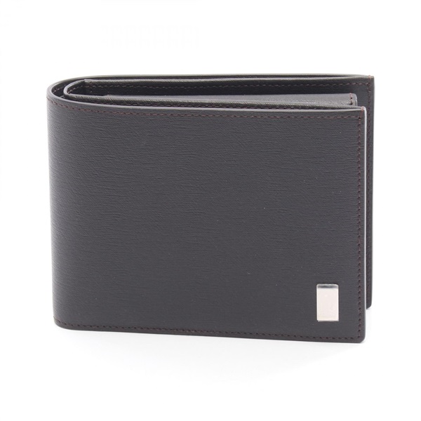 Dunhill Bi-fold compact purse wallet D.HFP3070E leather Brown NEW mens
