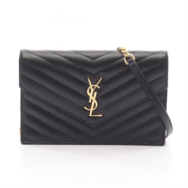 SAINT LAURENT PARIS Monogram envelope chain Shoulder Crossbody Bag 393953 Used