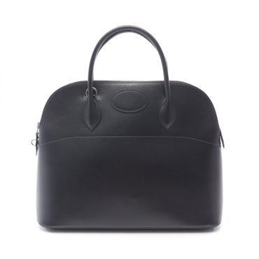 HERMES Bolide 35 Handbag Box calf leather Black Used Women SHW I No strap