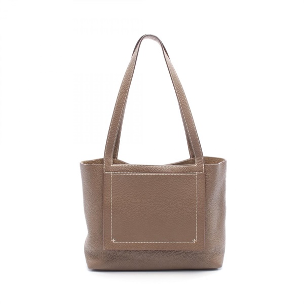 HERMES Cabas sellier 31 Shoulder Tote Bag Clemence leather Etoupe Grey Used Z