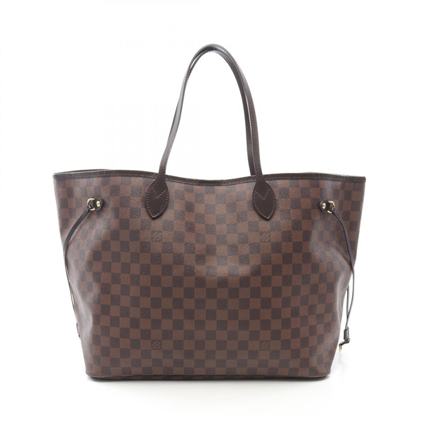 LOUIS VUITTON Neverfull GM Shoulder Tote Bag N51106 Damier canvas Ebene Used LV