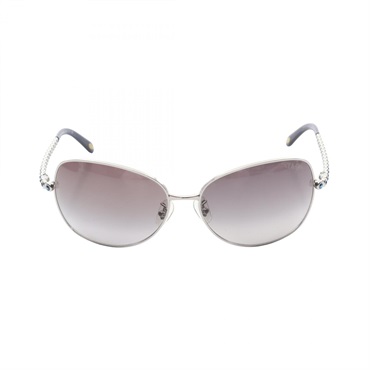 TIFFANY＆CO sunglasses eyewear Metal Rhinestone Black Silver Navy Used Women