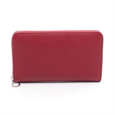 BVLGARI Bulgari Bulgari Around Zippy long Wallet 37340 leather Red Used Women