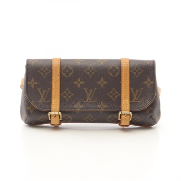 LOUIS VUITTON Pochette Marrell Waist bag M51159 Monogram canvas Brown Used Women