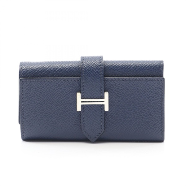 HERMES Bearn Key case holder Epsom leather Blue encre Used Women U SHW