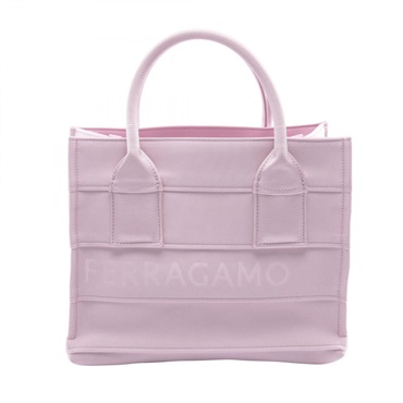 Salvatore Ferragamo Tote hand Bag 21 4988 canvas Pink Used Women