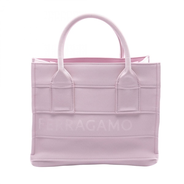 Salvatore Ferragamo Tote hand Bag 21 4988 canvas Pink Used Women