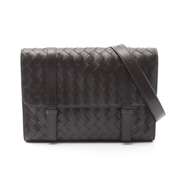 BOTTEGA VENETA Intrecciato Shoulder crossbody Bag 815785 leather Brown NEW mens