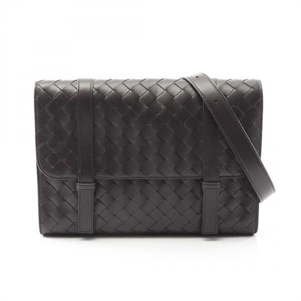 BOTTEGA VENETA Intrecciato Shoulder crossbody Bag 815785 leather Brown NEW mens