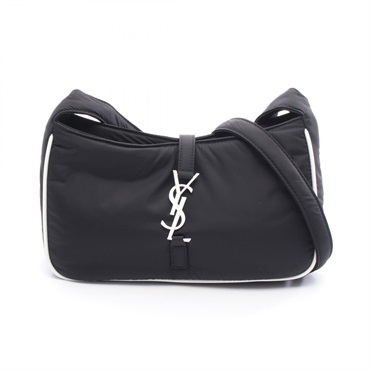 SAINT LAURENT PARIS Shoulder Bag 733294 Nylon leather Black White NEW Women