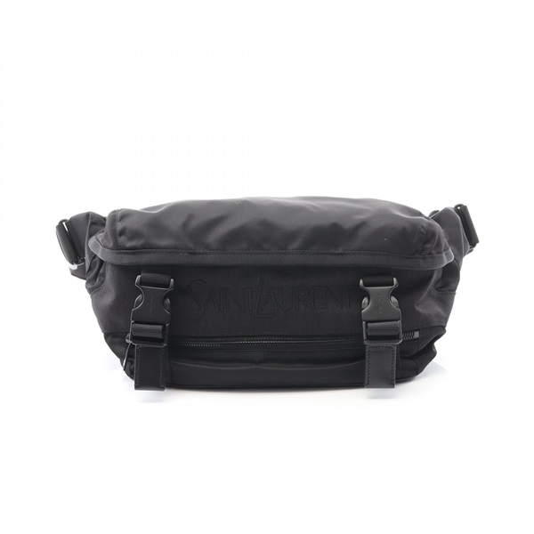 SAINT LAURENT PARIS Embroidered cross waist bum bag 758258 canvas Nylon NEW