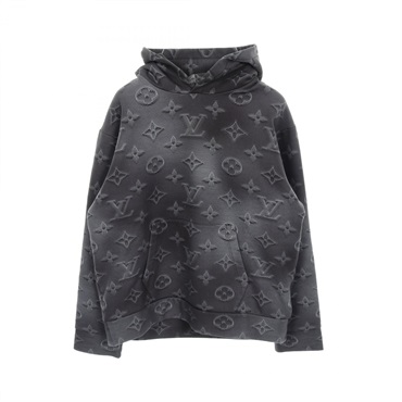 LOUIS VUITTON 3D Monogram Hoodie Tops cotton Gray Gres Used mens LV size L