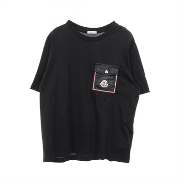 MONCLER T-shirt Tops cotton Black Used mens size S