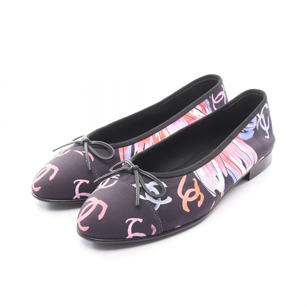 CHANEL COCO Mark shoes G02819B16622 Fabric Black Pink Multicolor Used Women #36