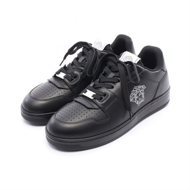 VERSACE Medusa Shoes sneakers leather Black Used mens size 42