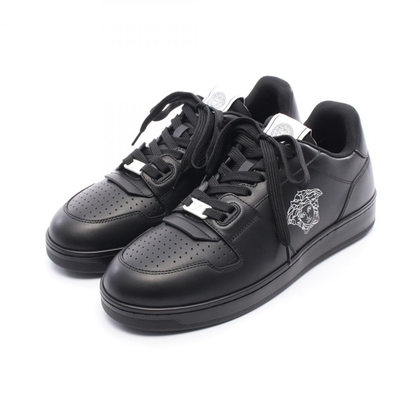VERSACE Medusa Shoes sneakers leather Black Used mens size 42