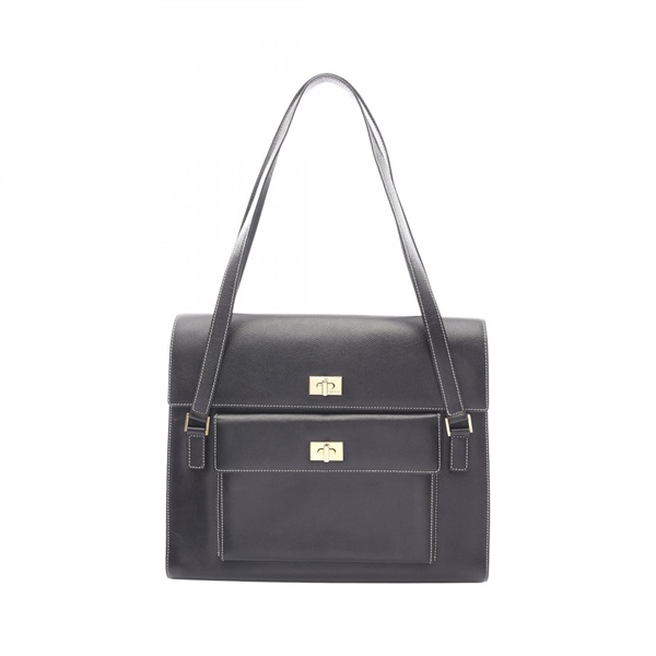 BALLY Shoulder Hand Bag leather Black Used Women