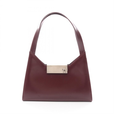 Salvatore Ferragamo Gancini Handbag 21 9692 leather Bordeaux Used Women