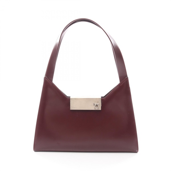 Salvatore Ferragamo Gancini Handbag 21 9692 leather Bordeaux Used Women