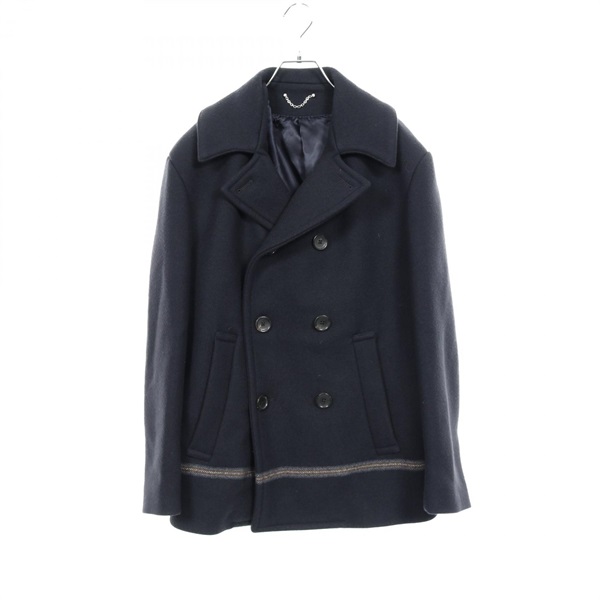 LOUIS VUITTON Pea coat jacket RM142 H6K60WUHH wool Navy Used mens size 48