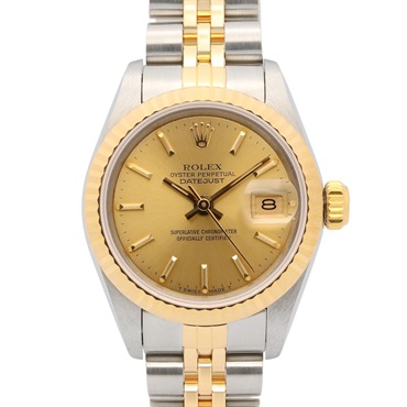 ROLEX Datejust No. 90 Wrist Watch 69173 Auto winding 18KYG Gold SS Used Women