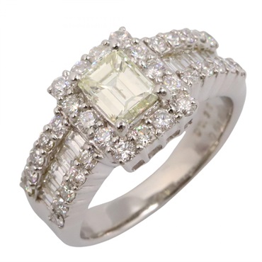 JEWELRY Diamond Ring Pt900 Platinum Used Women US Size 4