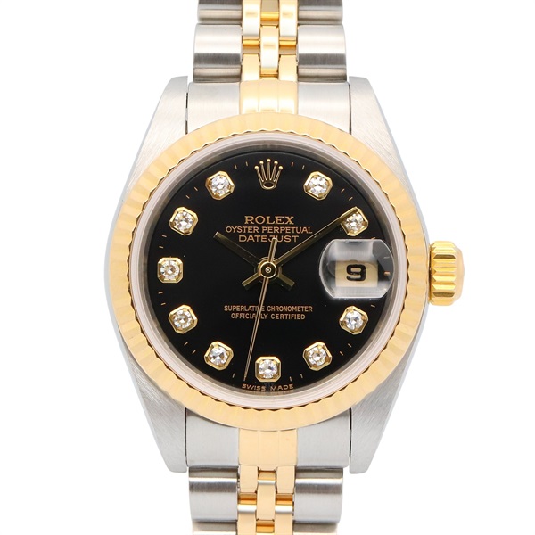 ROLEX Datejust 10P Diamond K series Wrist Watch Auto 18KYG Gold SS Used Women