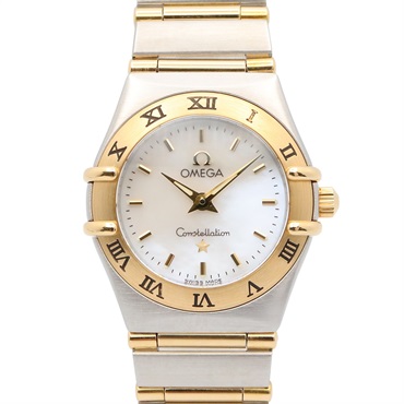 OMEGA Constellation Mini Wrist Watch 1262.70 Quartz 18KYG Yellow Gold SS Used