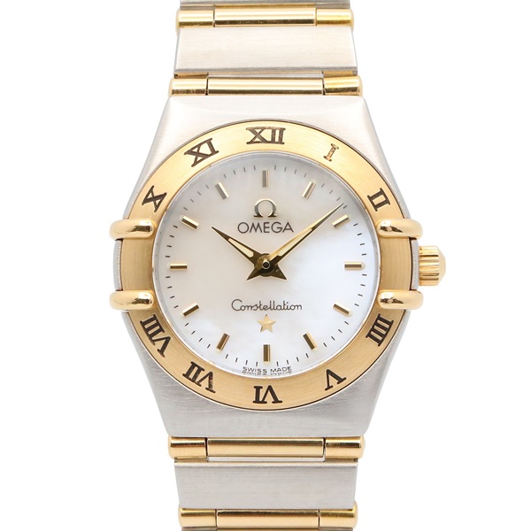 OMEGA Constellation Mini Wrist Watch 1262.70 Quartz 18KYG Yellow Gold SS Used