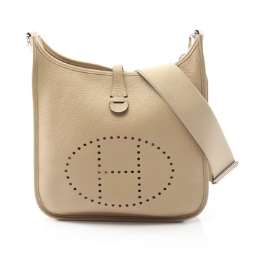 HERMES Evelyne 3 PM Shoulder crossbody Bag U Taurillon Clemence Trench Used SHW