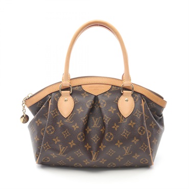 LOUIS VUITTON Tivoli PM Handbag M40143 Monogram canvas leather Brown Used Women