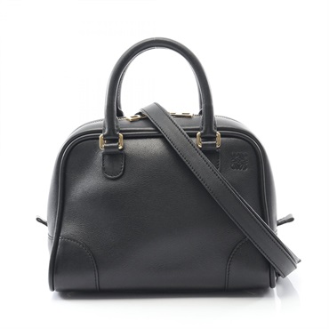 LOEWE Amazona 75 shoulder crossbody Handbag 301.30.L01 leather Black Used Women