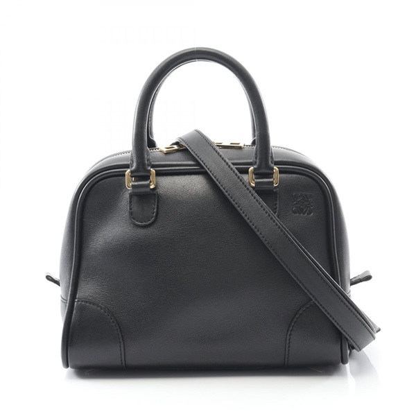 LOEWE Amazona 75 shoulder crossbody Handbag 301.30.L01 leather Black Used Women