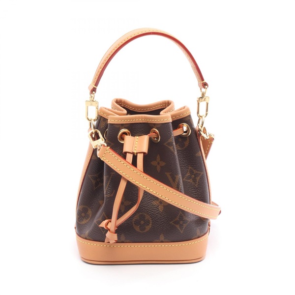 LOUIS VUITTON Nano Noe 2Way Shoulder Handbag M81266 Monogram canvas Brown Used