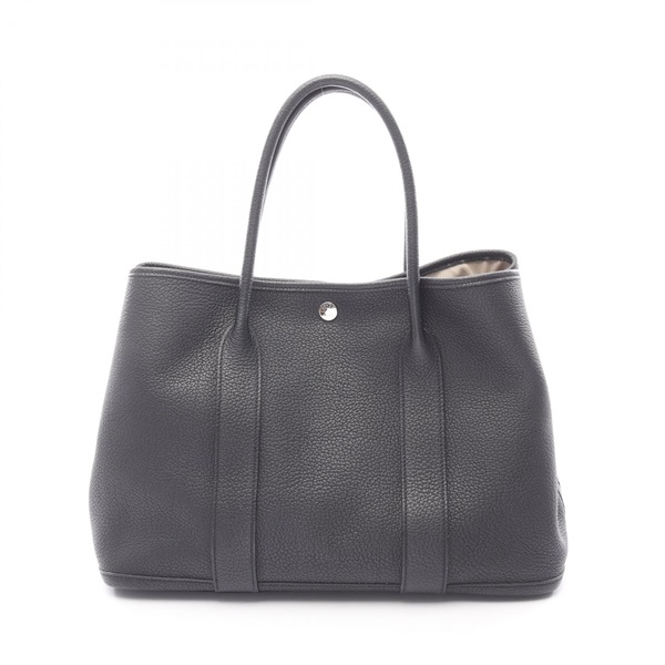 HERMES Garden party PM Tote Handbag C Negonda leather Black SHW Used Women